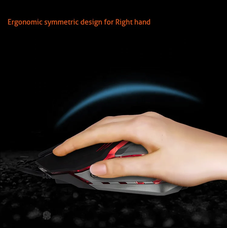 MEETION M915 Wired Gaming Mouse Backlight LED Black Usb Optical for Gamer