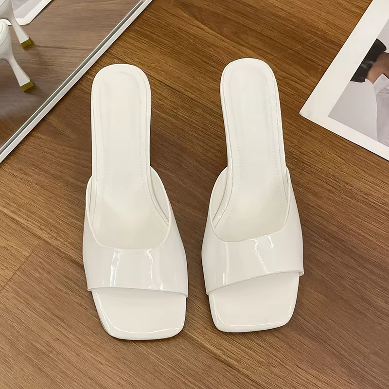 Women High Heel Sandals Summer New Fashion Square Toe Open Toe Women Elegant Casual Comfortable Black High Heel Sandals