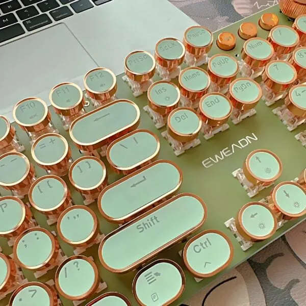 Retro Typewriter Bluetooth Keyboard 2S – Matcha Green