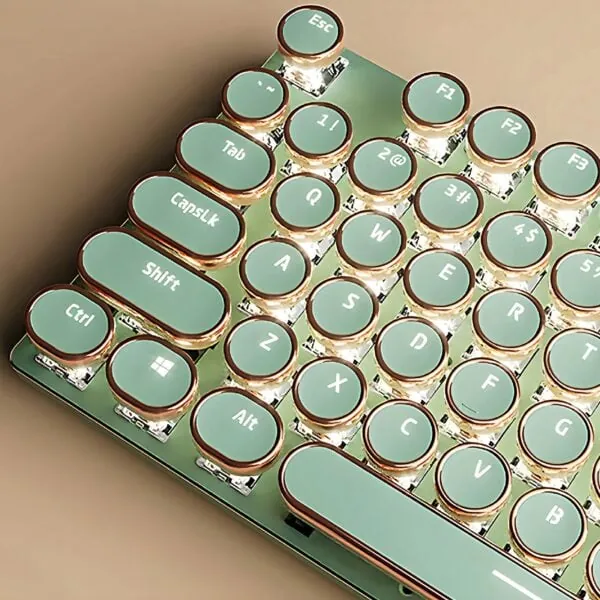 Retro Typewriter Wired Keyboard 2S – Matcha Green