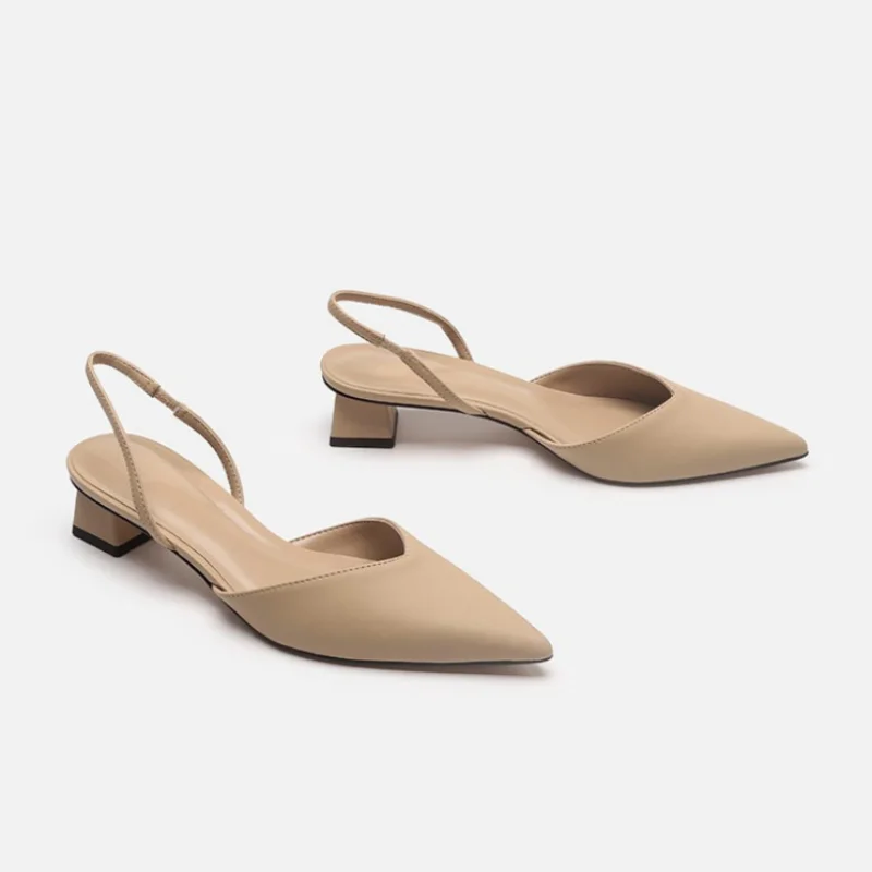 Shoes for Women Hot Sale Slingbacks Women's High Heels Shallow Mouth Office and Career Sexy Slip-on Toe Cap Gladiator Sandals