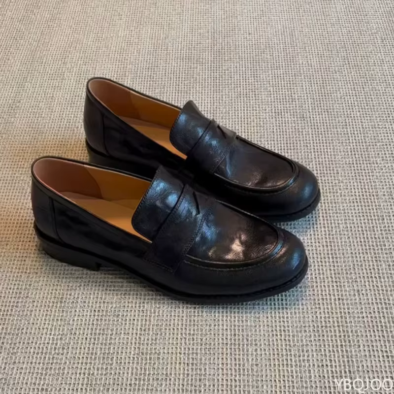 Women Trend Classic Shoes Ladies Designer Flats Shoe Leather Retro  New Walking Loafers Versatile Fashion Dress shoes Zapatillas