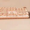 Retro Typewriter Wired Keyboard and Mouse Set 2S – Milk Tea Cream