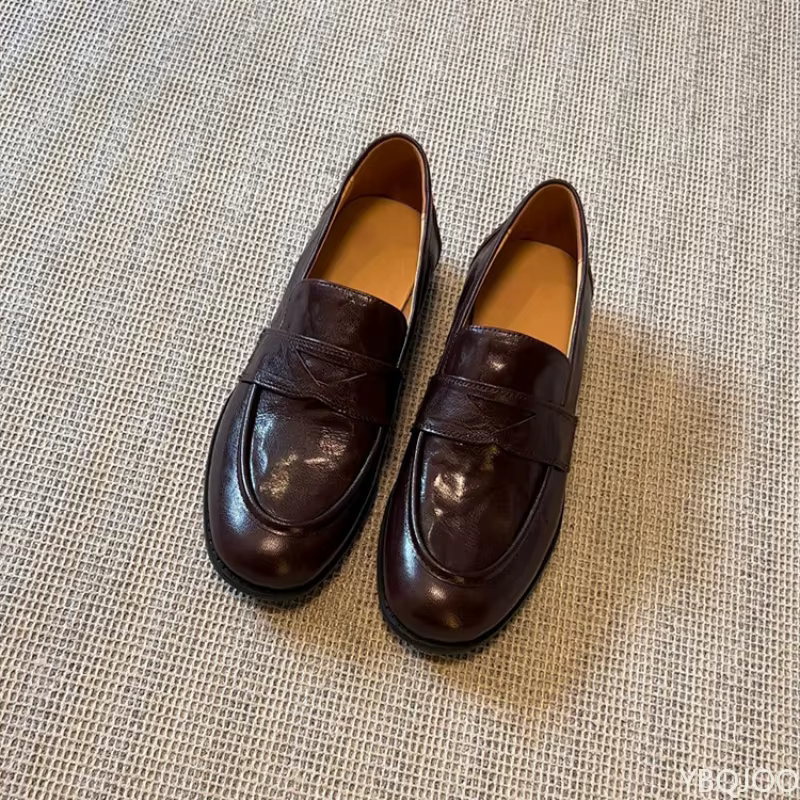 Women Trend Classic Shoes Ladies Designer Flats Shoe Leather Retro  New Walking Loafers Versatile Fashion Dress shoes Zapatillas