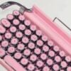 Classic Typewriter Bluetooth Keyboard with Stand – Pink