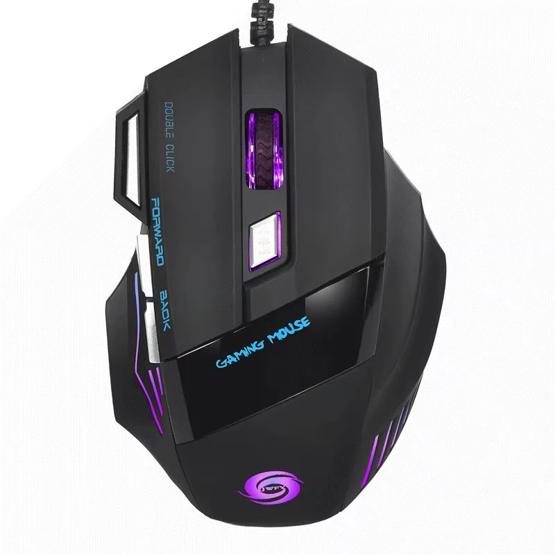 Professional High DPI 5500 LED Rainbow Light Gaming Mouse USB Wired Gaming Mice for Laptop Desktop Computer Gaming Mouse