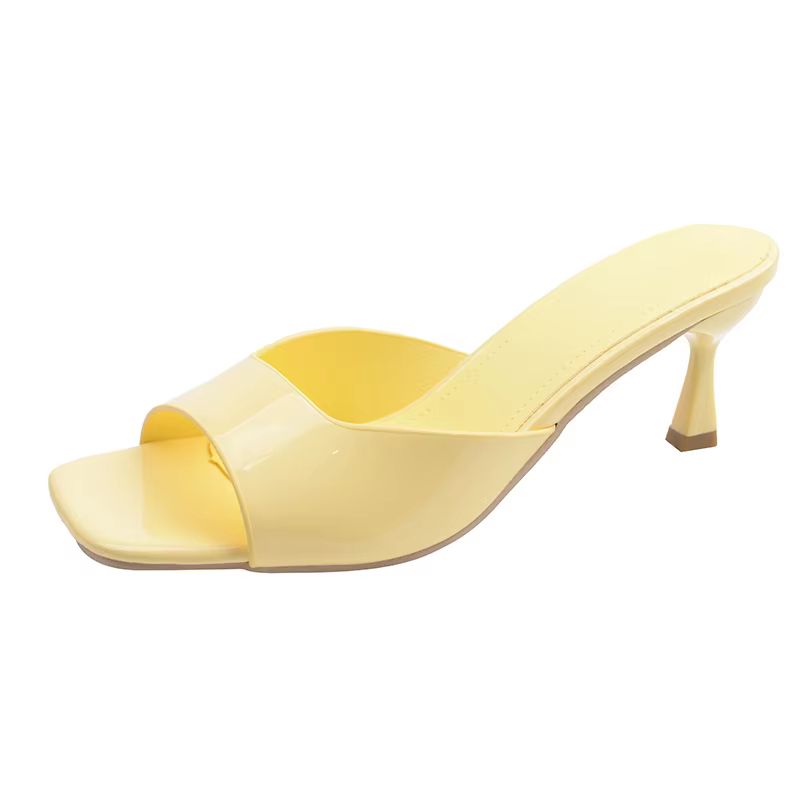 Women High Heel Sandals Summer New Fashion Square Toe Open Toe Women Elegant Casual Comfortable Black High Heel Sandals