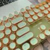 Retro Typewriter Wired Keyboard 2S – Matcha Green
