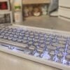 Classic Typewriter Bluetooth Keyboard with Stand – White
